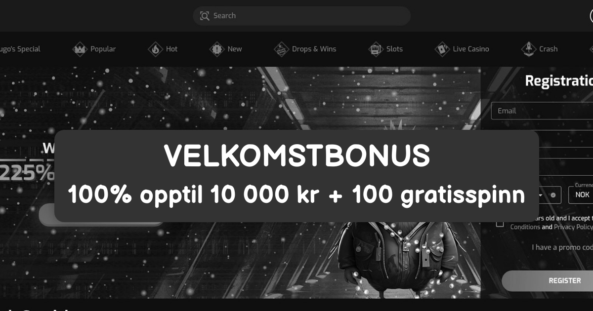 Hugo Casino - Norges beste mobilcasino med raske uttak